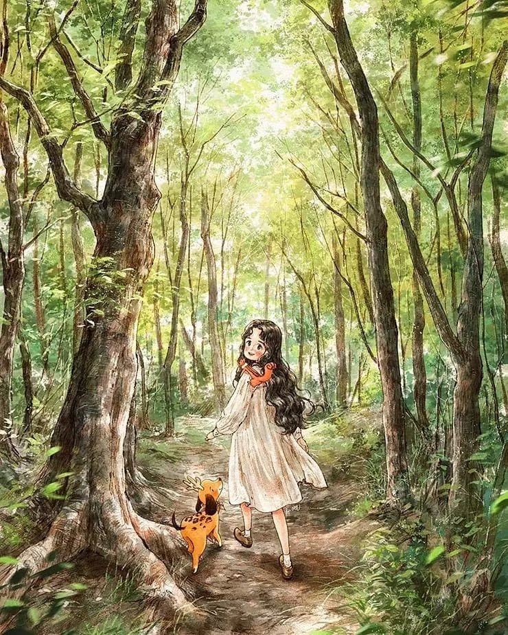 森林少女森林的神秘传说，探索奇幻世界，发现自然之美与少女的冒险故事